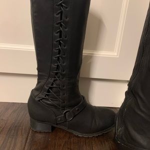 Colin Stuart lace up knee high boots